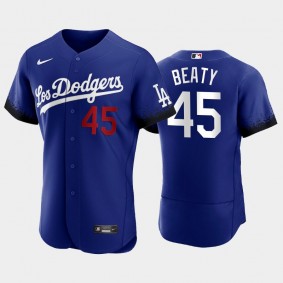 2021 City Connect Dodgers #45 Matt Beaty Royal Jersey