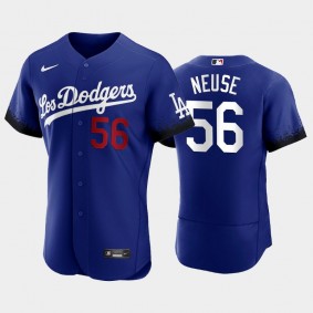 2021 City Connect Dodgers #56 Sheldon Neuse Royal Jersey