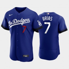 2021 City Connect Dodgers #7 Julio Urias Royal Jersey