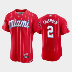 2021 City Connect Authentic Red Marlins #2 Jazz Chisholm Jersey