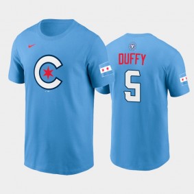 2021 City Connect Cubs #5 Matt Duffy Graphic Light Blue T-Shirt