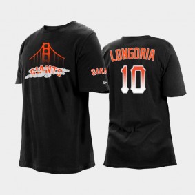 Black 2021 City Connect Giants #10 Evan Longoria Big & Tall T-Shirt