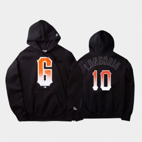 2021 City Connect San Francisco Giants #10 Evan Longoria Black Hoodie