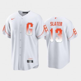 2021 City Connect San Francisco Giants #13 Austin Slater Replica White Jersey