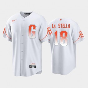 2021 City Connect San Francisco Giants #18 Tommy La Stella Replica White Jersey