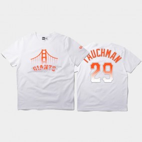 2021 City Connect San Francisco Giants #29 Mike Tauchman White Youth T-Shirt