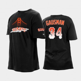 Black 2021 City Connect Giants #34 Kevin Gausman Big & Tall T-Shirt