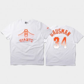 2021 City Connect San Francisco Giants #34 Kevin Gausman White Youth T-Shirt