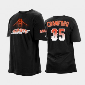 Black 2021 City Connect Giants #35 Brandon Crawford Big & Tall T-Shirt