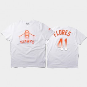 2021 City Connect San Francisco Giants #41 Wilmer Flores White Youth T-Shirt