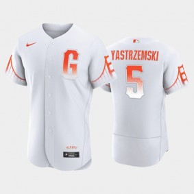 2021 City Connect San Francisco Giants #5 Mike Yastrzemski Authentic White Men's Jersey