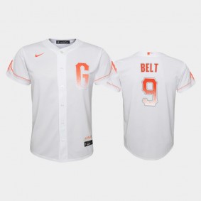 2021 City Connect San Francisco Giants #9 Brandon Belt Replica White Youth Jersey