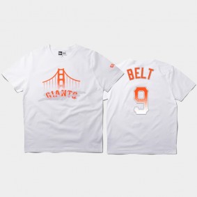 2021 City Connect San Francisco Giants #9 Brandon Belt White Youth T-Shirt