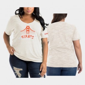 2021 City Connect San Francisco Giants Plus Size Tri-Blend White T-Shirt