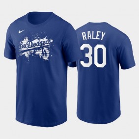 2021 City Connect Dodgers #30 Luke Raley Graphic T-Shirt Royal