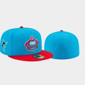 2021 City Connect Miami Marlins 59FIFTY Fitted Blue Hat