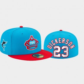 2021 City Connect Miami Marlins Corey Dickerson 59FIFTY Fitted Blue Hat