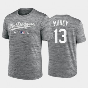 2021 City Connect Dodgers #13 Max Muncy Practice T-Shirt Anthracite