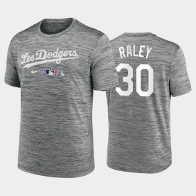 2021 City Connect Dodgers #30 Luke Raley Practice T-Shirt Anthracite