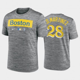 2021 City Connect Boston Red Sox #28 J.D.Martinez Baseball Anthracite T-Shirt