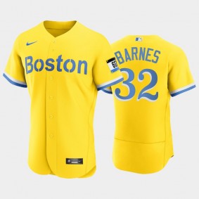 2021 City Connect Boston Red Sox #32 Matt Barnes Authentic Gold Men's Jersey