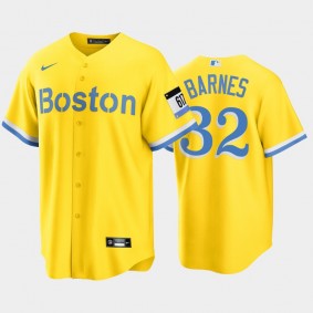 2021 City Connect Boston Red Sox #32 Matt Barnes Replica Gold Men's Jersey