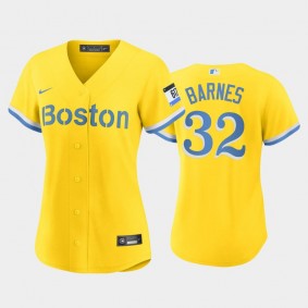 2021 City Connect Boston Red Sox #32 Matt Barnes Replica Gold Women's Jersey