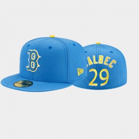 2021 City Connect Boston Red Sox Bobby Dalbec 59FIFTY Fitted Blue Hat