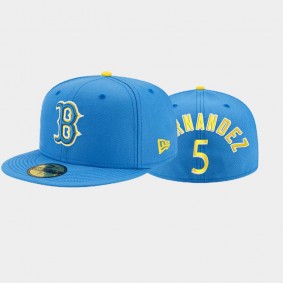 2021 City Connect Boston Red Sox Enrique Hernandez 59FIFTY Fitted Blue Hat