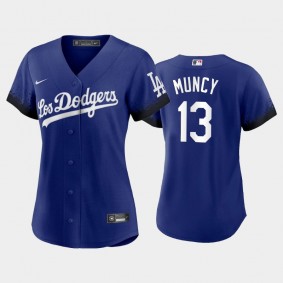 2021 City Connect Dodgers #13 Max Muncy Royal Women's Replica Jersey