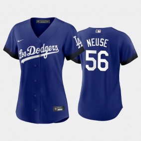 2021 City Connect Dodgers #56 Sheldon Neuse Royal Women's Replica Jersey