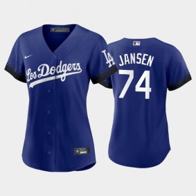 2021 City Connect Dodgers #74 Kenley Jansen Royal Women's Replica Jersey