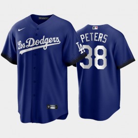 2021 City Connect Dodgers #38 D.J. Peters Replica Jersey Royal