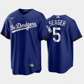 2021 City Connect Dodgers #5 Corey Seager Replica Jersey Royal