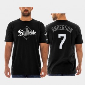 2021 City Connect Chicago White Sox #7 Tim Anderson Big & Tall Black T-Shirt