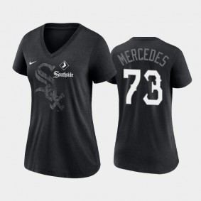 2021 City Connect White Sox #73 Yermin Mercedes Tri-Blend Black T-Shirt