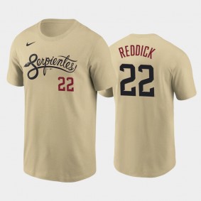 2021 City Connect Diamondbacks #22 Josh Reddick Wordmark Tan T-Shirt