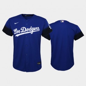 2021 City Connect Dodgers Replica Royal Youth Jersey