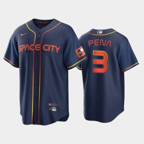 2022 City Connect Astros #3 Jeremy Pena Replica Navy Jersey