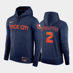 Dark Blue 2022 City Connect Astros #2 Alex Bregman Pullover Hoodie