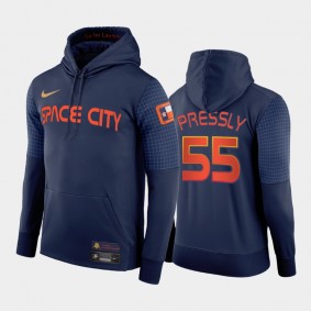 Dark Blue 2022 City Connect Astros #55 Ryan Pressly Pullover Hoodie