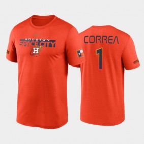 Houston Astros Men's 2022 City Connect Legend Orange Carlos Correa T-shirt