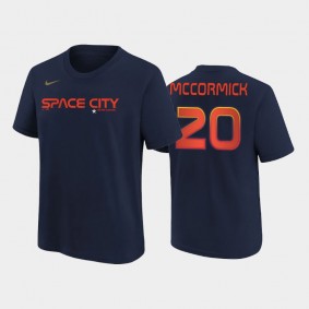 Houston Astros Youth 2022 City Connect Name & Number Navy Chas McCormick T-shirt