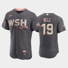 Washington Nationals Josh Bell Bloom Authentic Gray Men's 2022 City Connect Jersey