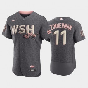 Washington Nationals Ryan Zimmerman Bloom Authentic Gray Men's 2022 City Connect Jersey