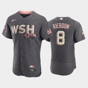 Washington Nationals Carter Kieboom Bloom Authentic Gray Men's 2022 City Connect Jersey