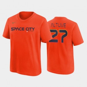 Houston Astros Youth 2022 City Connect Legend Orange Jose Altuve T-shirt