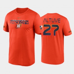 Houston Astros Men's 2022 City Connect Legend Orange Jose Altuve T-shirt