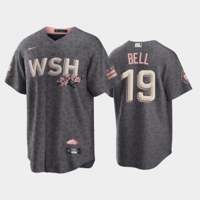 #19 Josh Bell 2022 City Connect Nationals Replica Bloom Gray Jersey