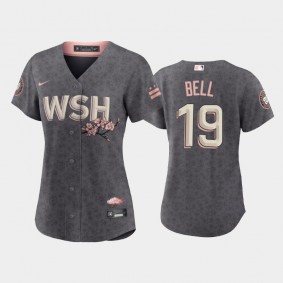 #19 Josh Bell 2022 City Connect Nationals Replica Bloom Gray Jersey